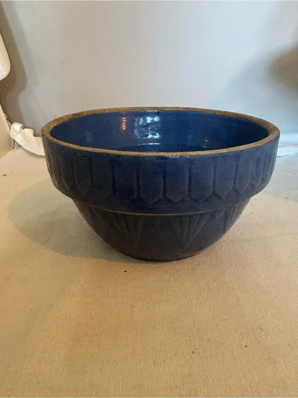 Ruckel clay city picket fence salt glaze stoneware Blue Serving Bowl